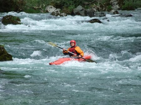 River kayak descent near Lake Bled Slovenia adventure activities