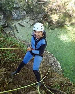 Bled Lake Slovenia Canyoning Activities Adventure Abseil in Gorge