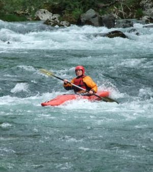 River kayak descent near Lake Bled Slovenia adventure activities